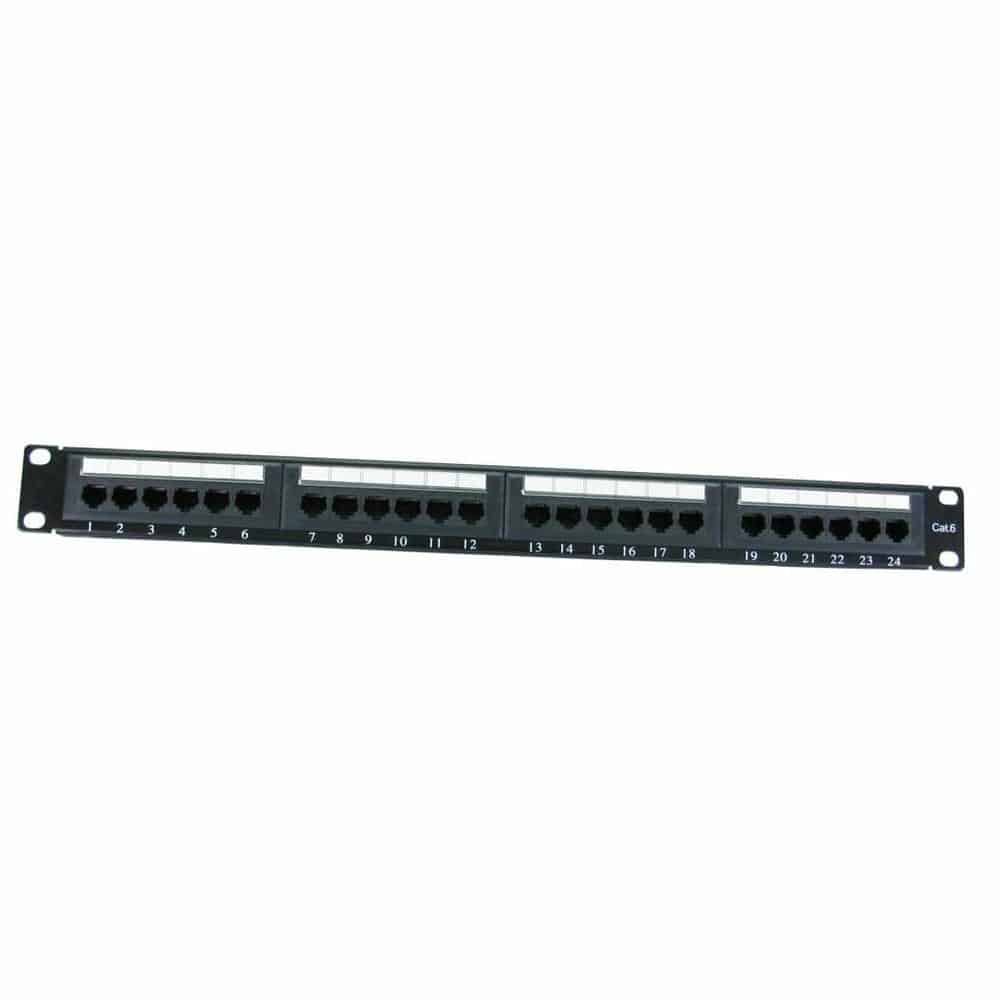 (image for) Progressiverobot 24 Port 1u Cat 6 Patch Panel Supports T568 AandB wiring and Easy installation